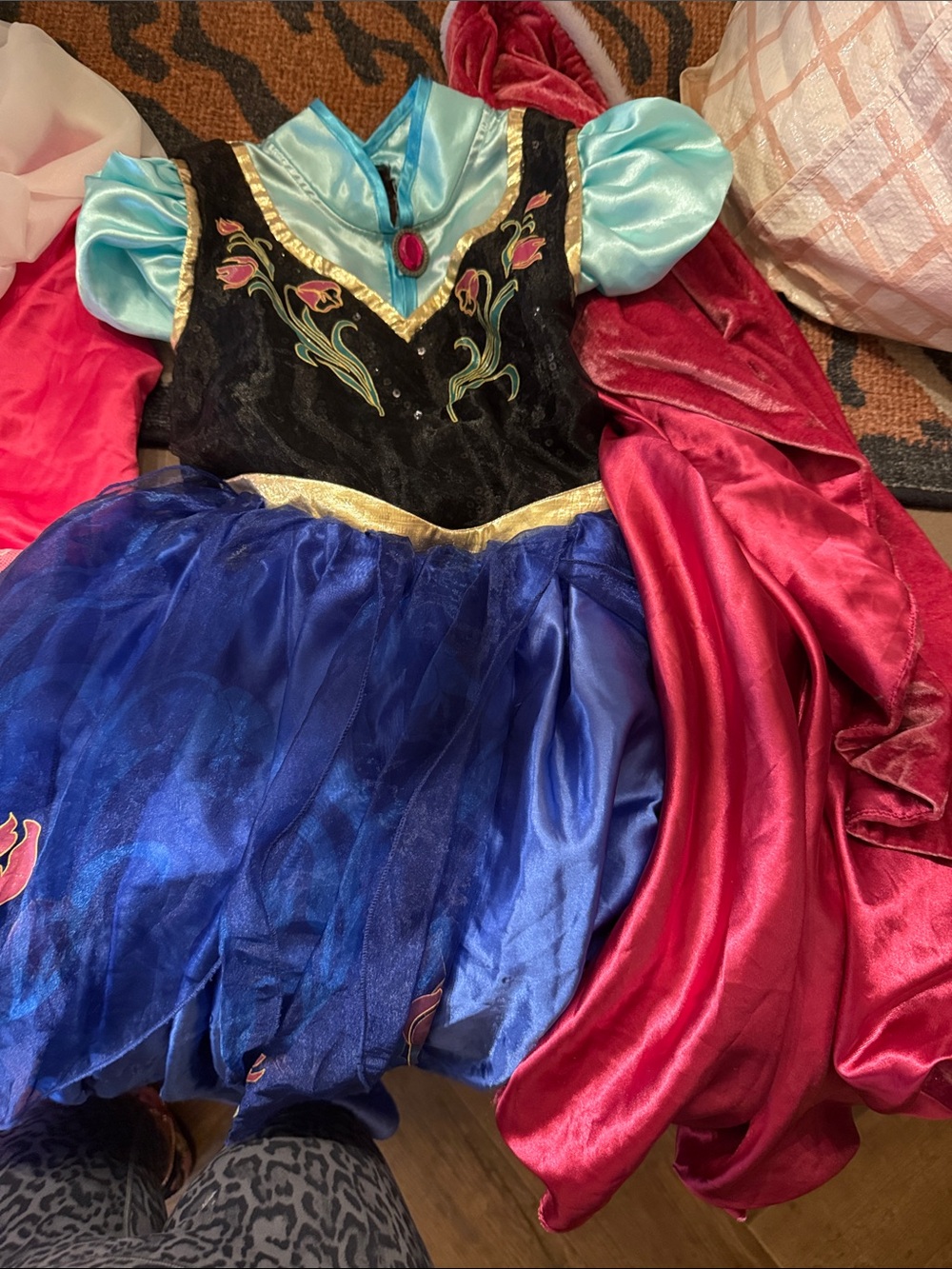 Disney Princess Anna , Aurora and Elena all 3 dresses and cape included